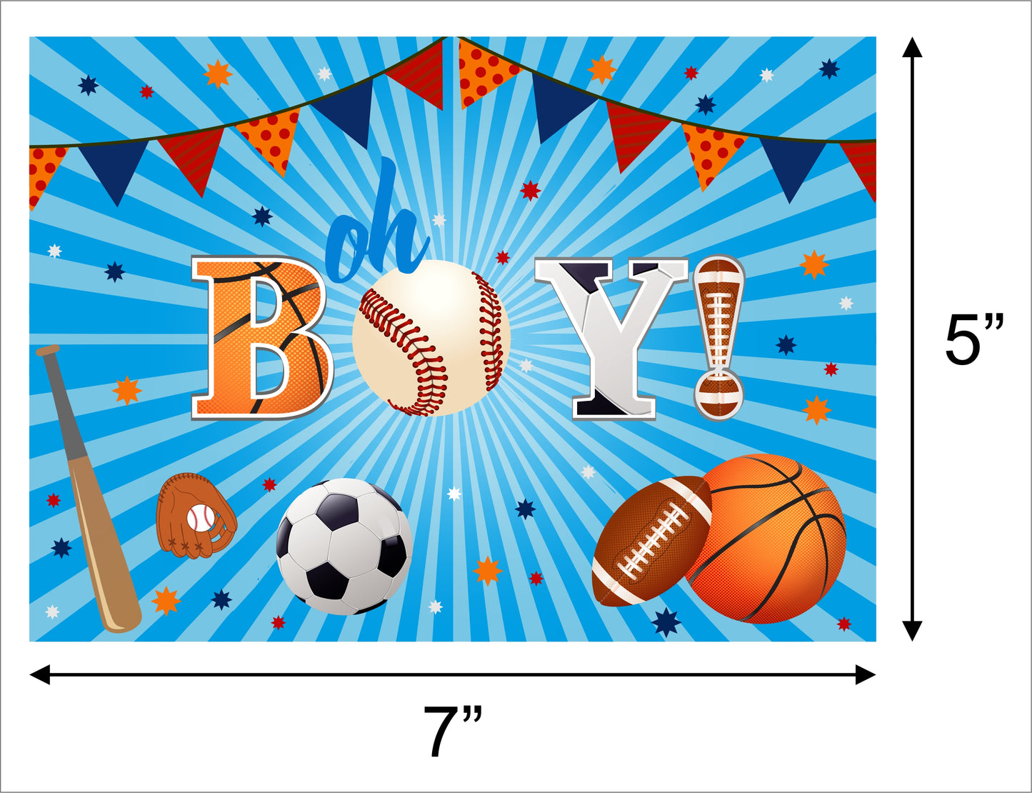 Sports Theme Birthday Party Backdrop