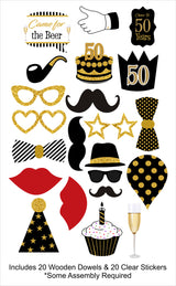 50th Birthday Party Photo Booth Props Kit