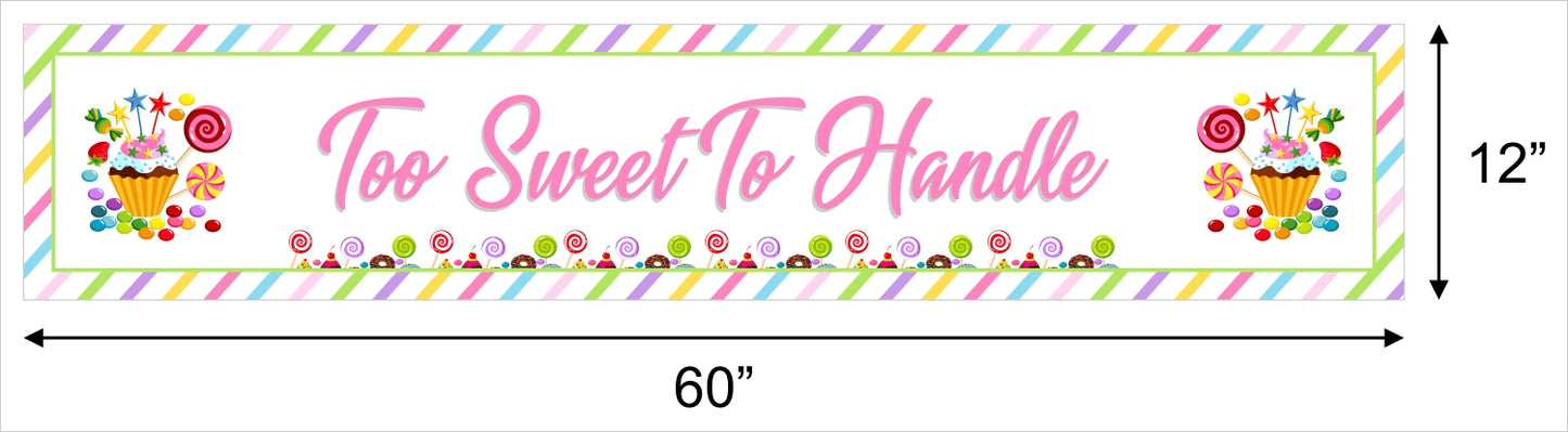 Candy Land Theme Birthday Party Long Banner for Decoration
