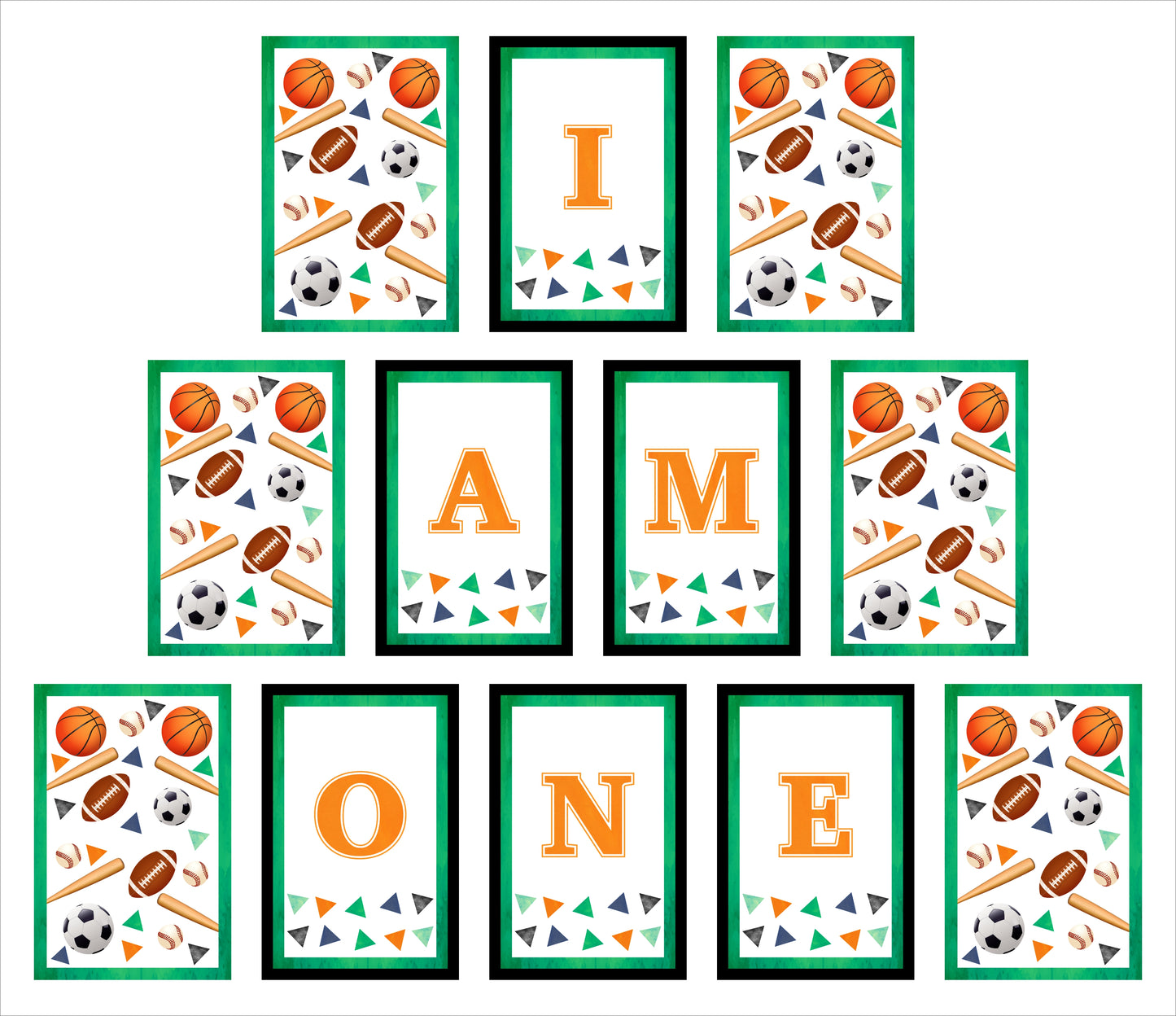 Sports Theme Birthday Party Banner for Decoration