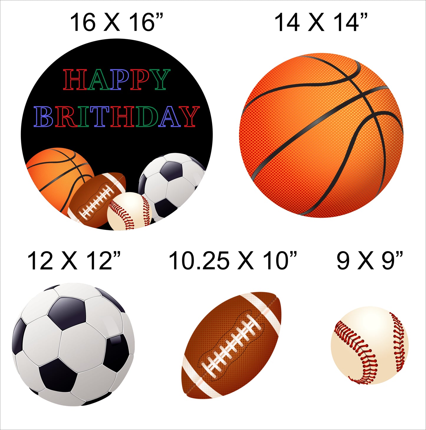 Sports Theme Birthday Party Cutouts