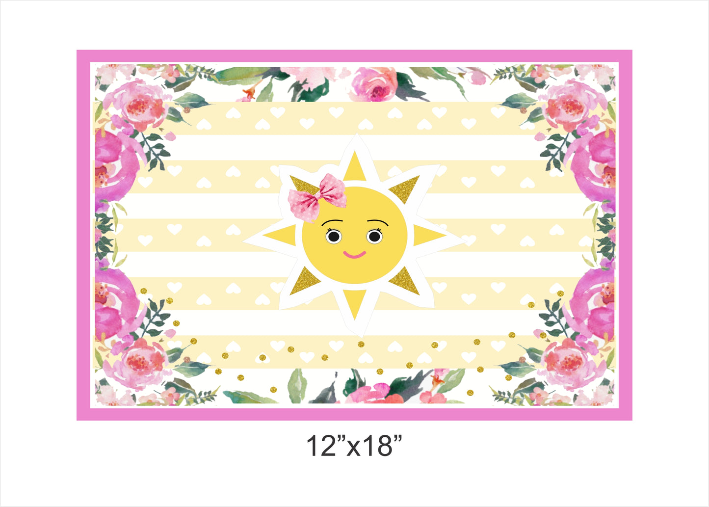 Sunshine Theme Birthday Party Table Mats for Decoration