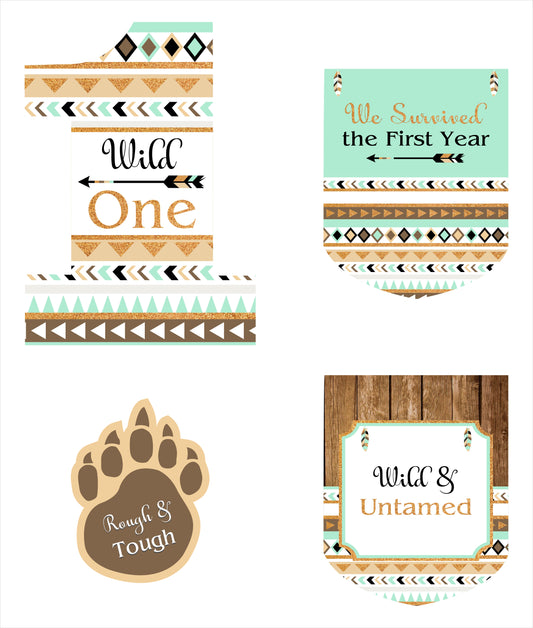 Wild One Birthday Party Theme Hanging Set for Decoration