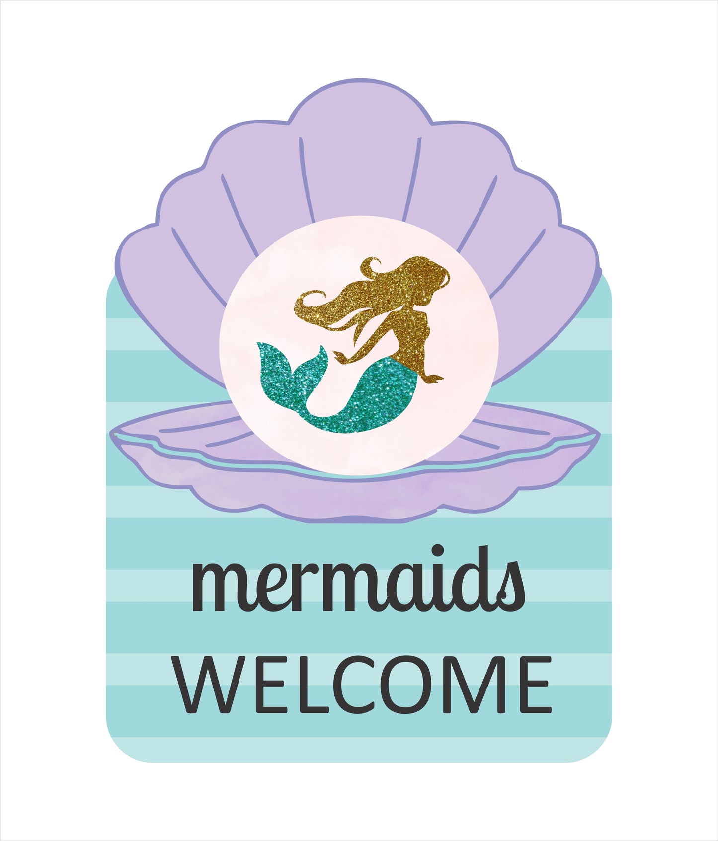 Mermaid Theme Birthday Party Welcome Board