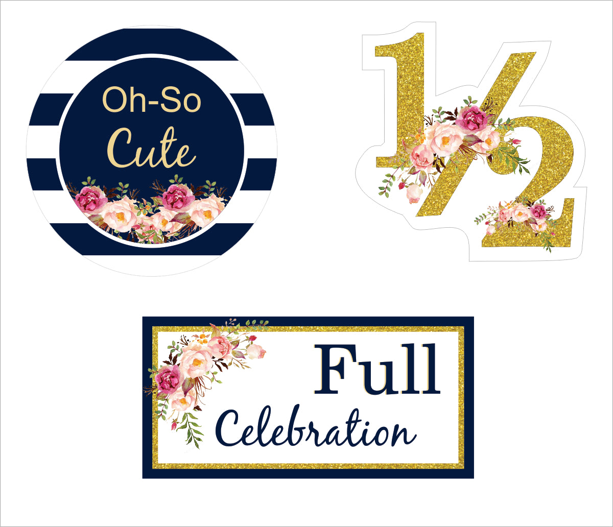 Half Birthday Party Paper Decorative Straws