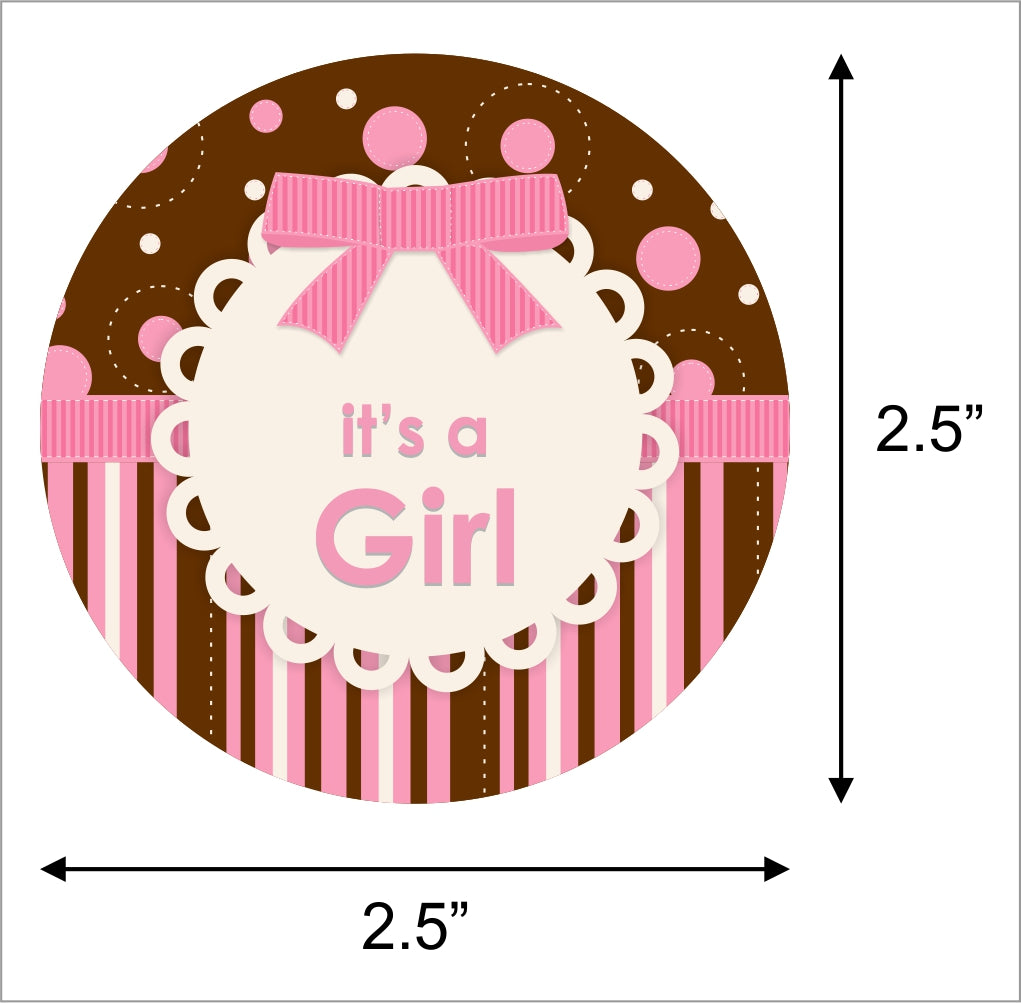 Cute Teddy Theme Welcome Baby Girl Thank You Gift Tags