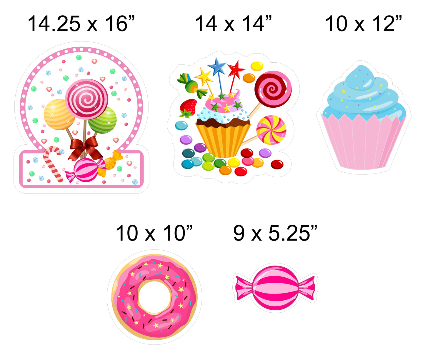 Candy Land Theme Birthday Party Cutouts