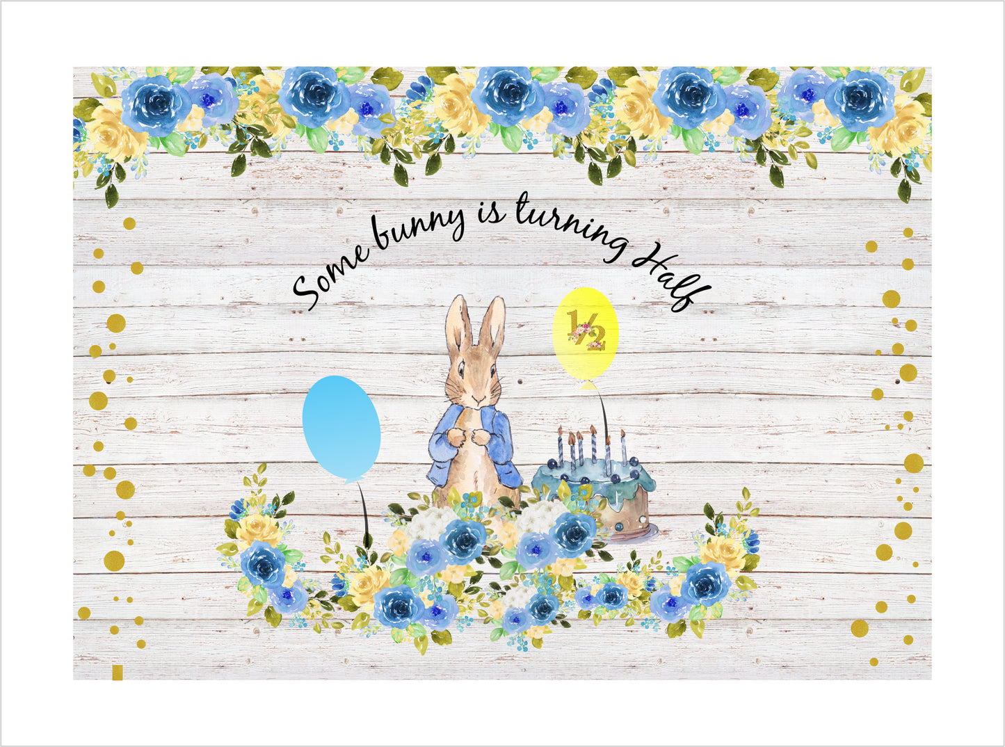 Half Birthday Backdrop For Kids Birthday Party