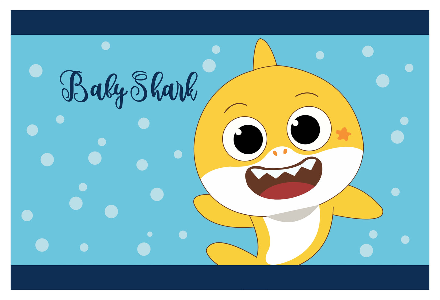 Baby Shark Theme Birthday Table Mats for Decoration