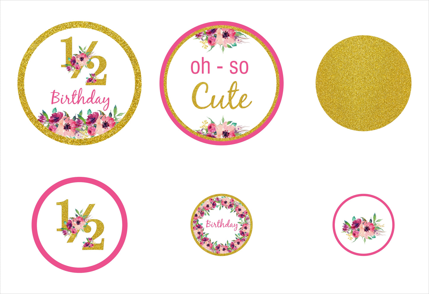 Half Birthday Party Table Confetti