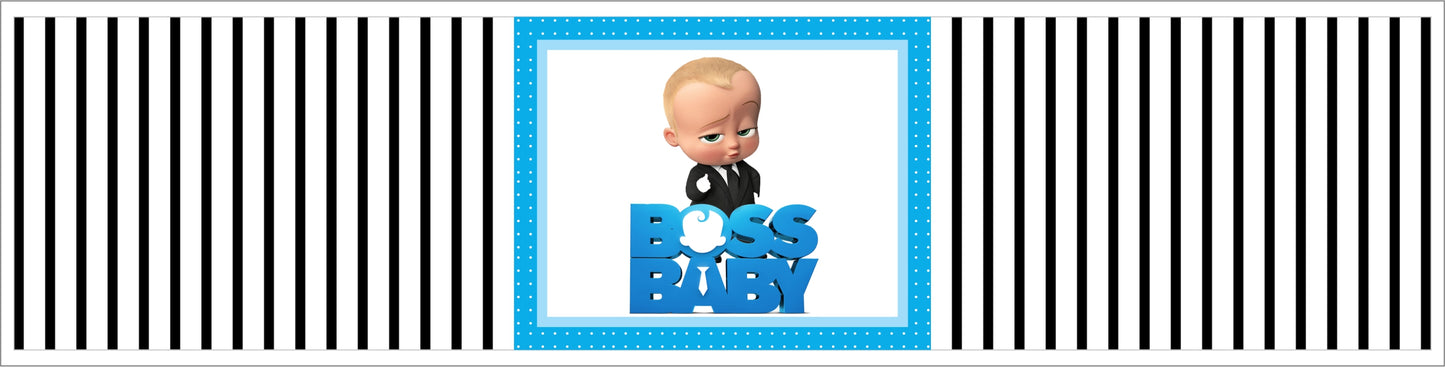 Boss Baby Theme Water Bottle Labels
