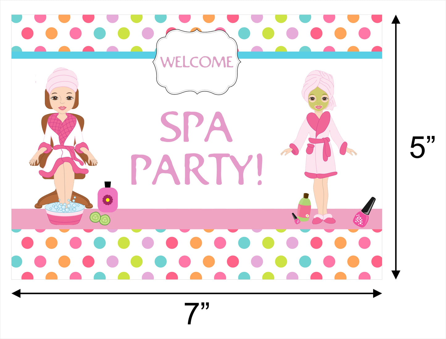 Spa Theme Birthday Party Backdrop