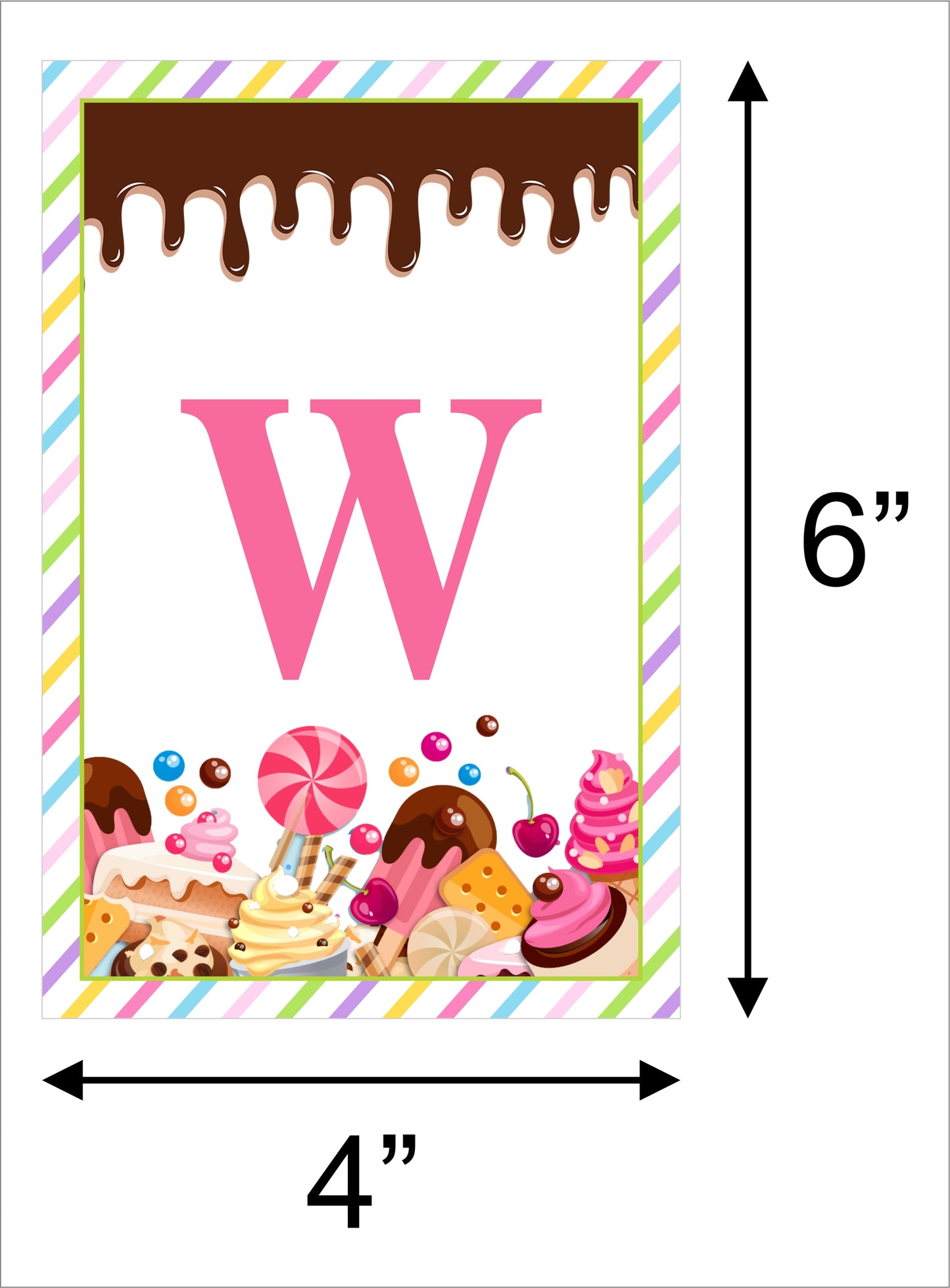 Candy Land Theme Birthday Party Banner for Decoration