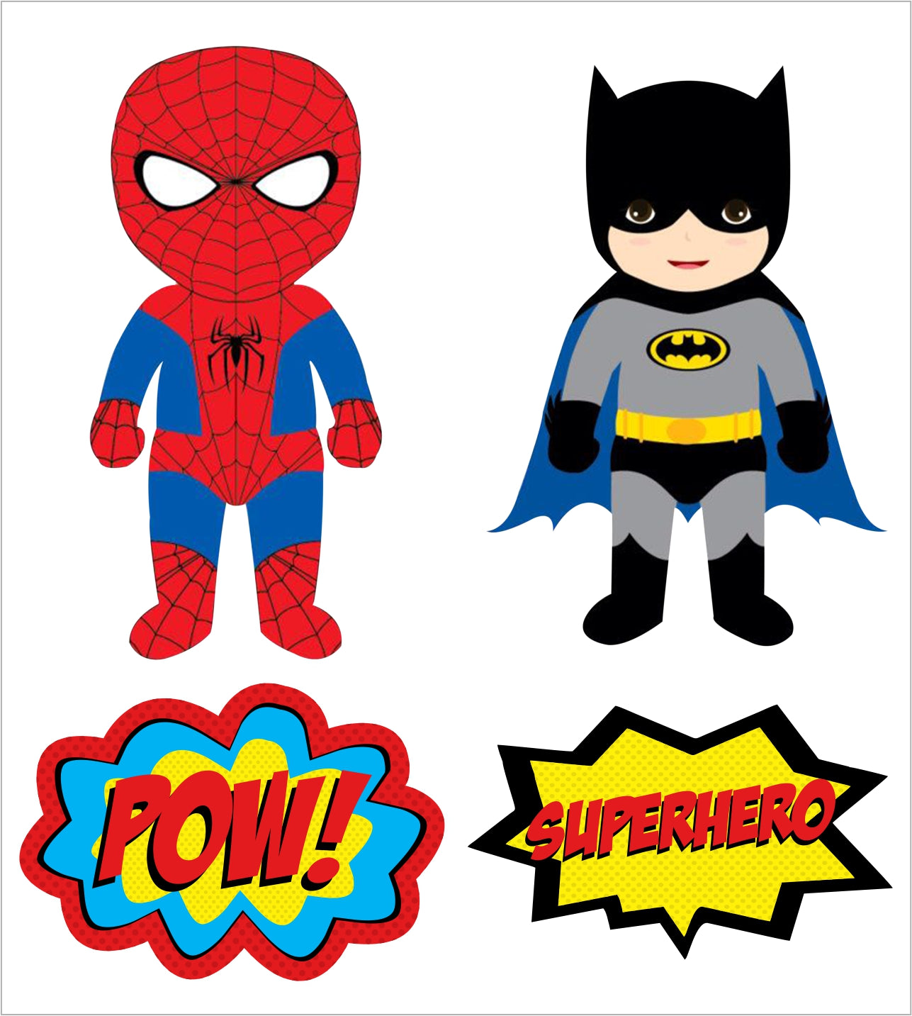 Super Hero Theme Birthday Party Paper Decorative Straws