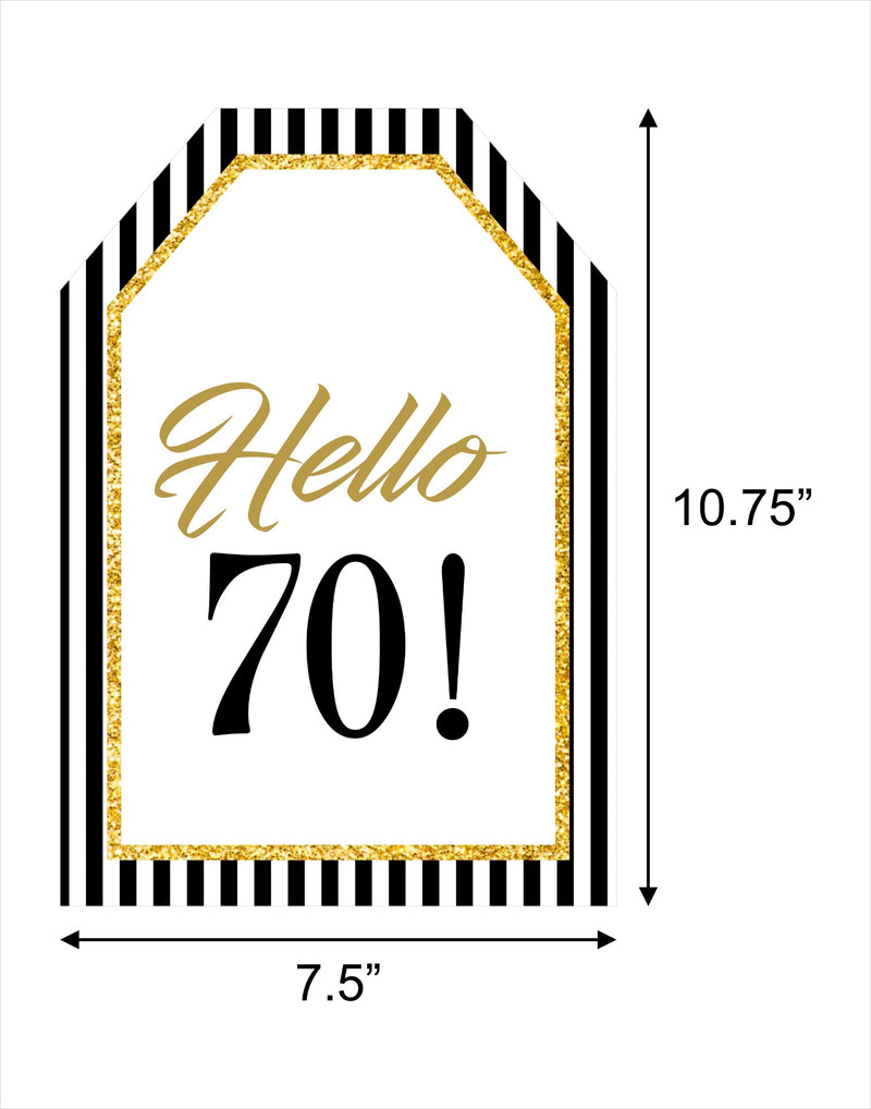 70th Birthday Paper Door Banner for Wall Decoration 