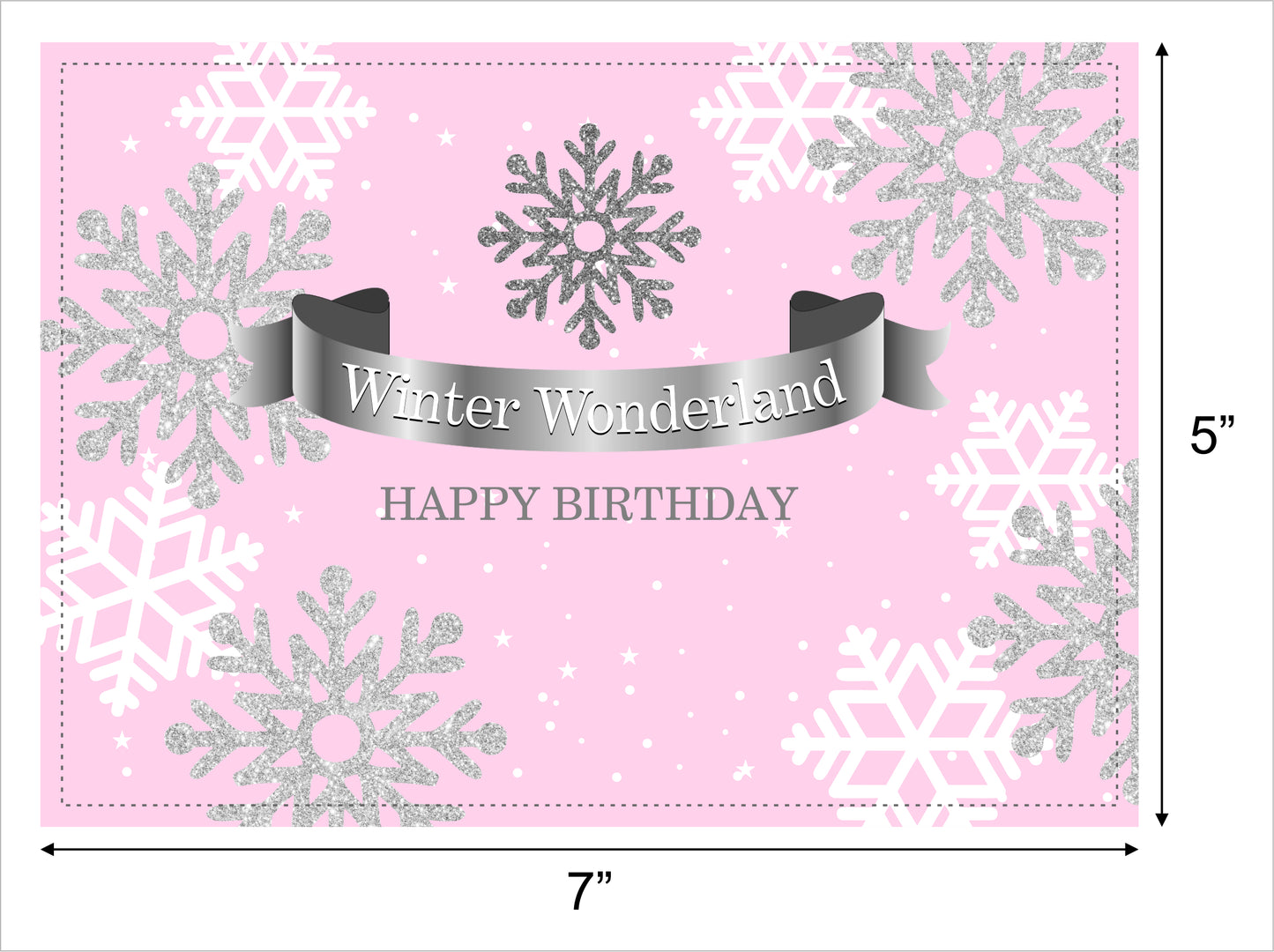 Winter Wonderland Theme Birthday Party Backdrop