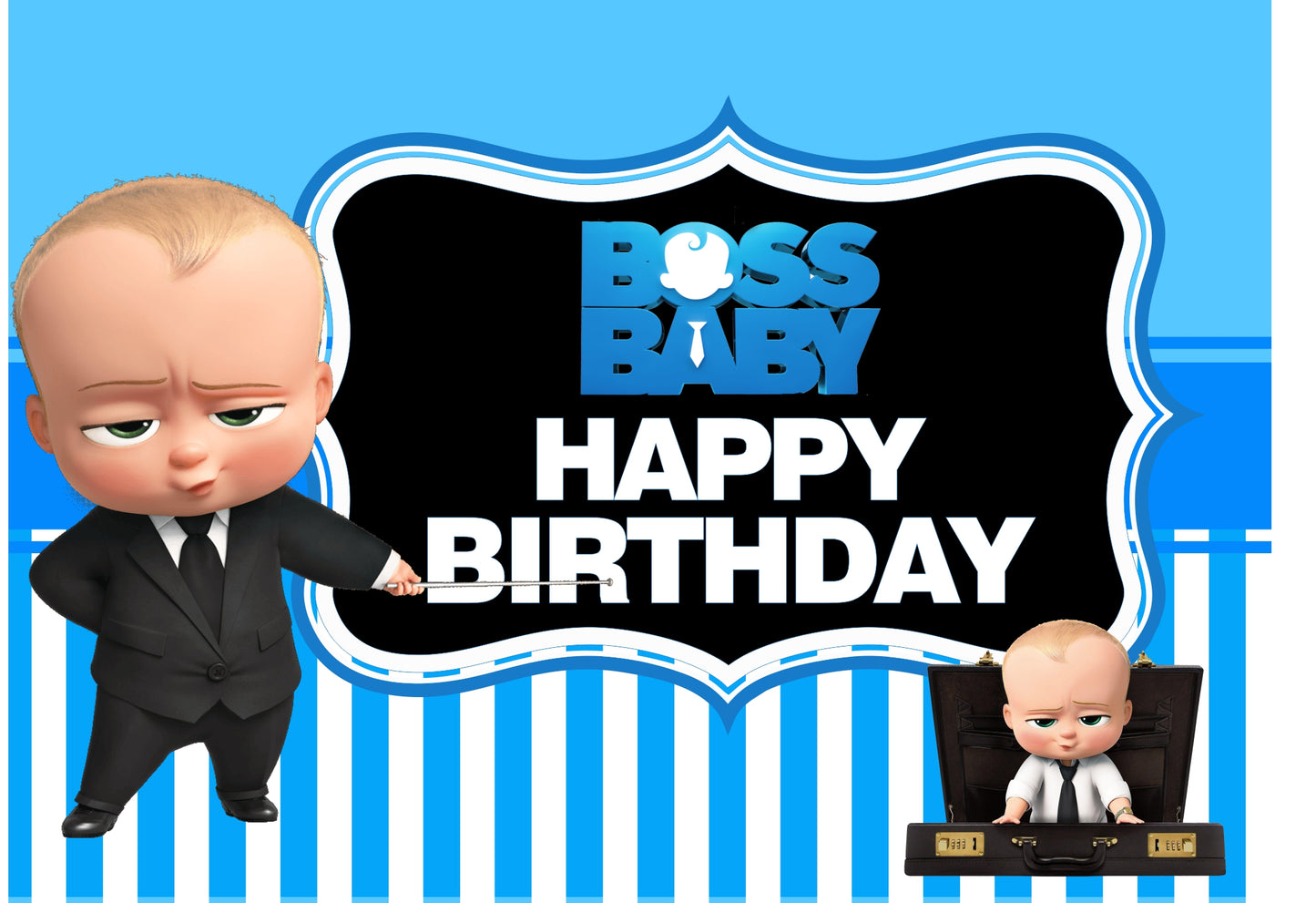 Boss Baby Theme Party Backdrop