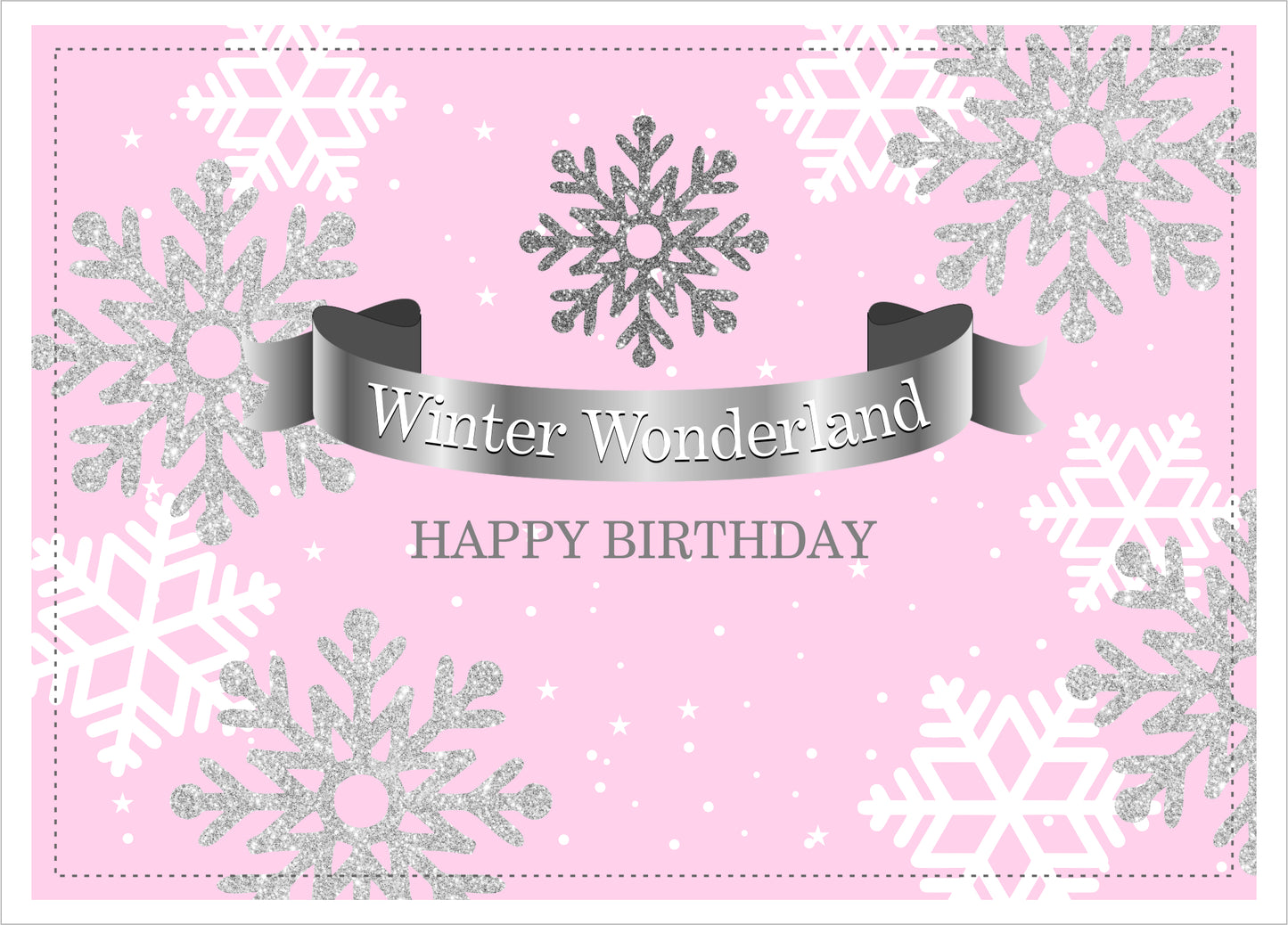 Winter Wonderland Theme Birthday Party Backdrop