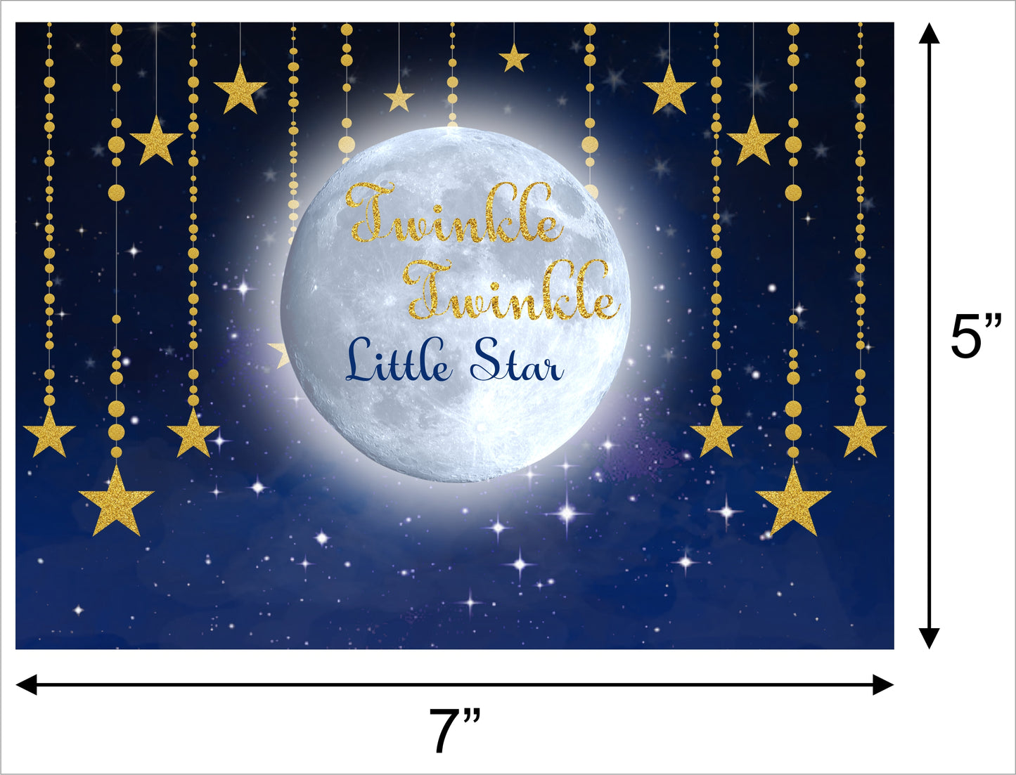 Twinkle Twinkle Little Star Theme Party Backdrop