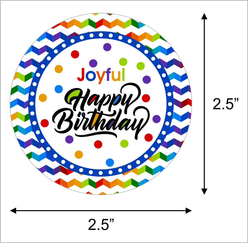 Joyful Theme Birthday Thank You Tags Party Labels
