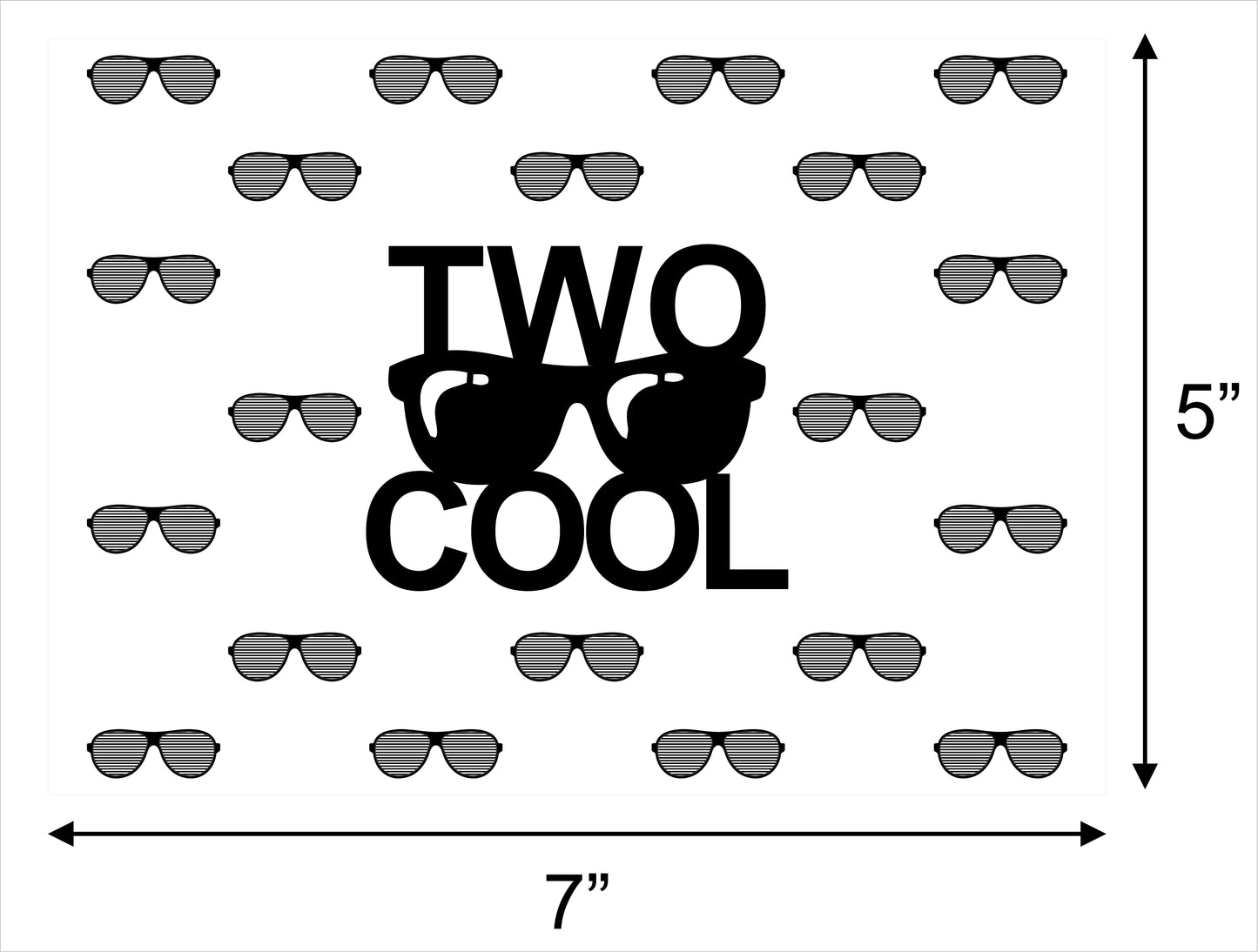 Two Cool Theme Birthday Party Backdrop