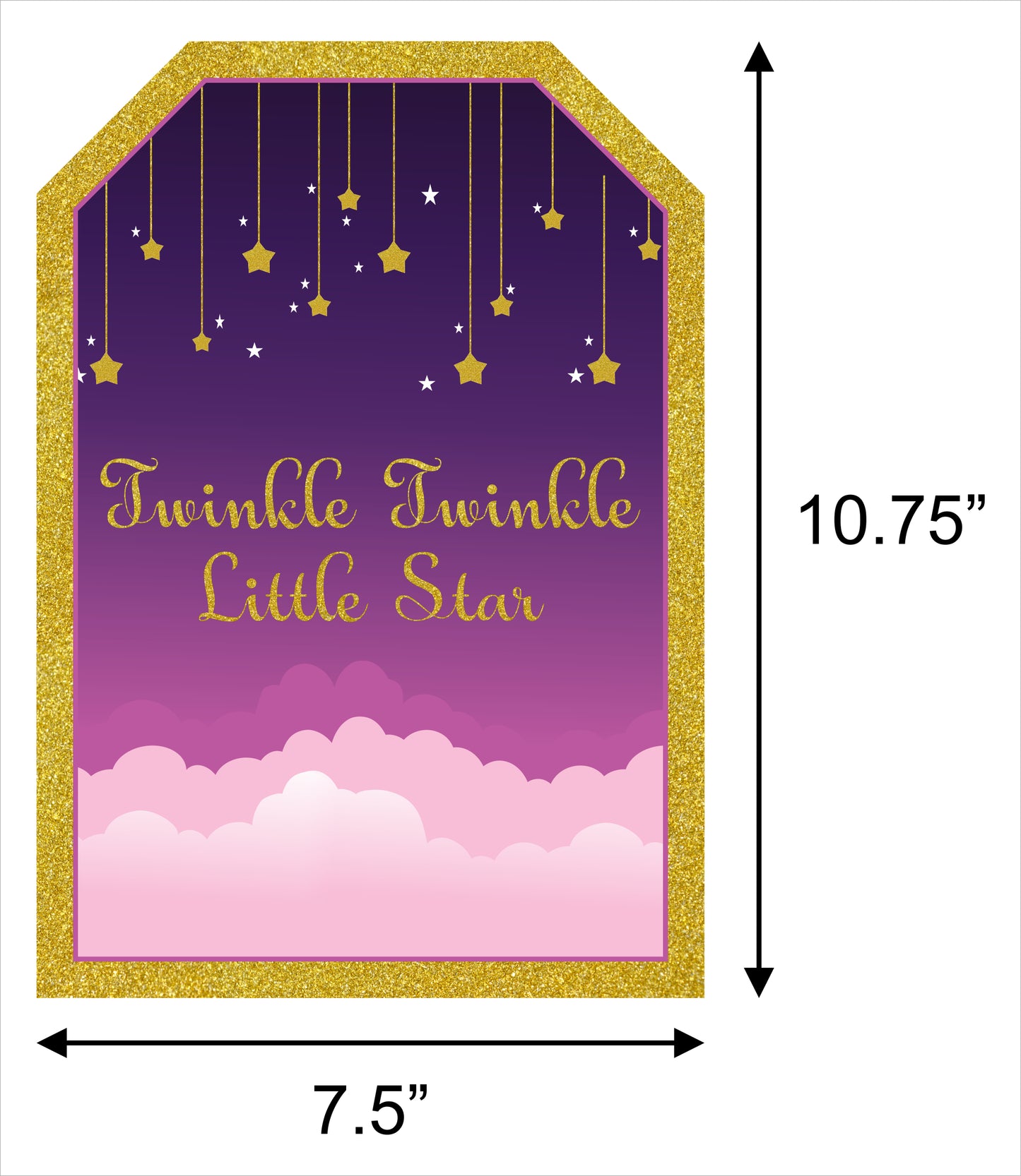Twinkle Twinkle Little Star Theme Birthday Party Paper Door Banner for Wall Decoration