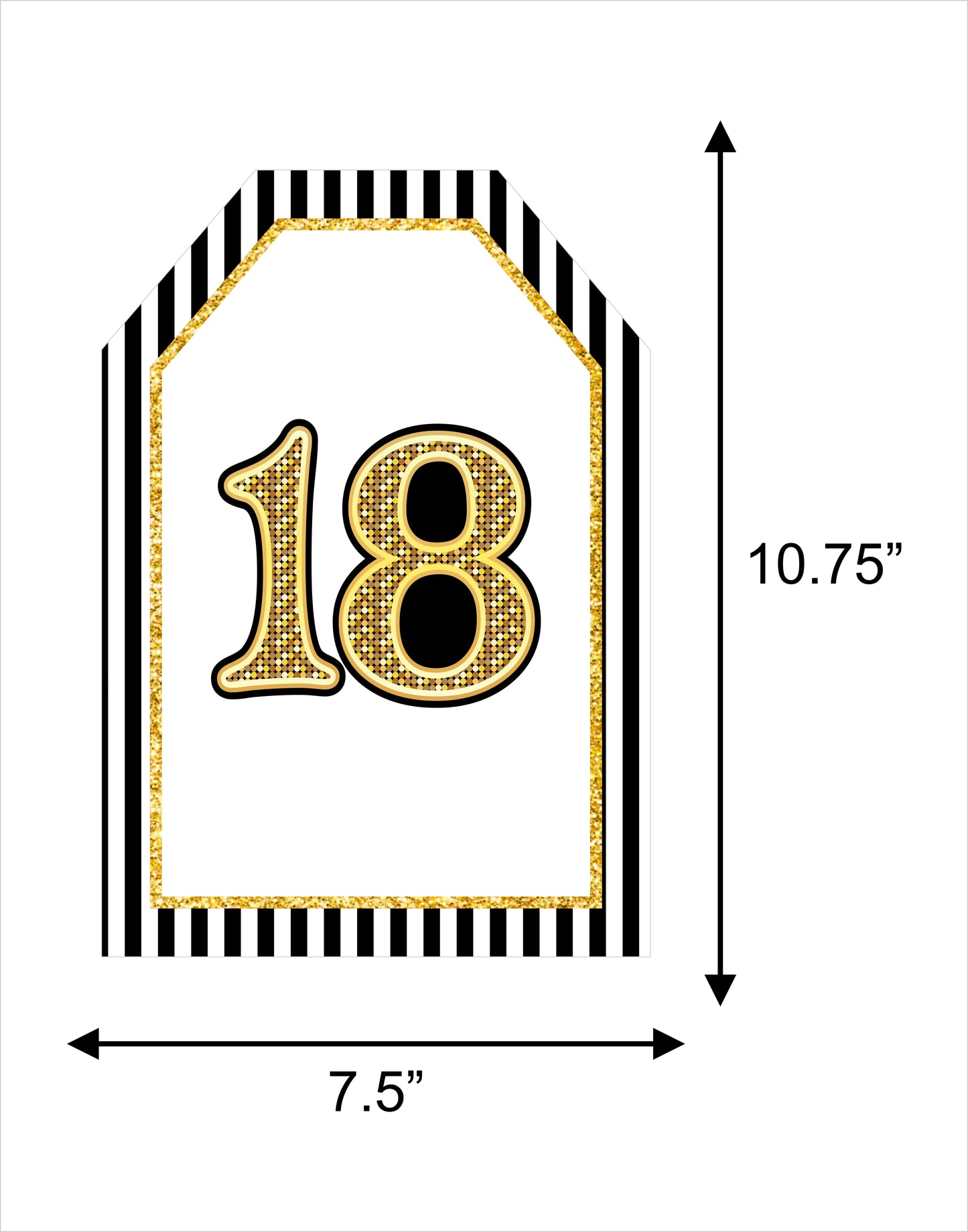 18th Birthday Paper Door Banner for Wall Decoration