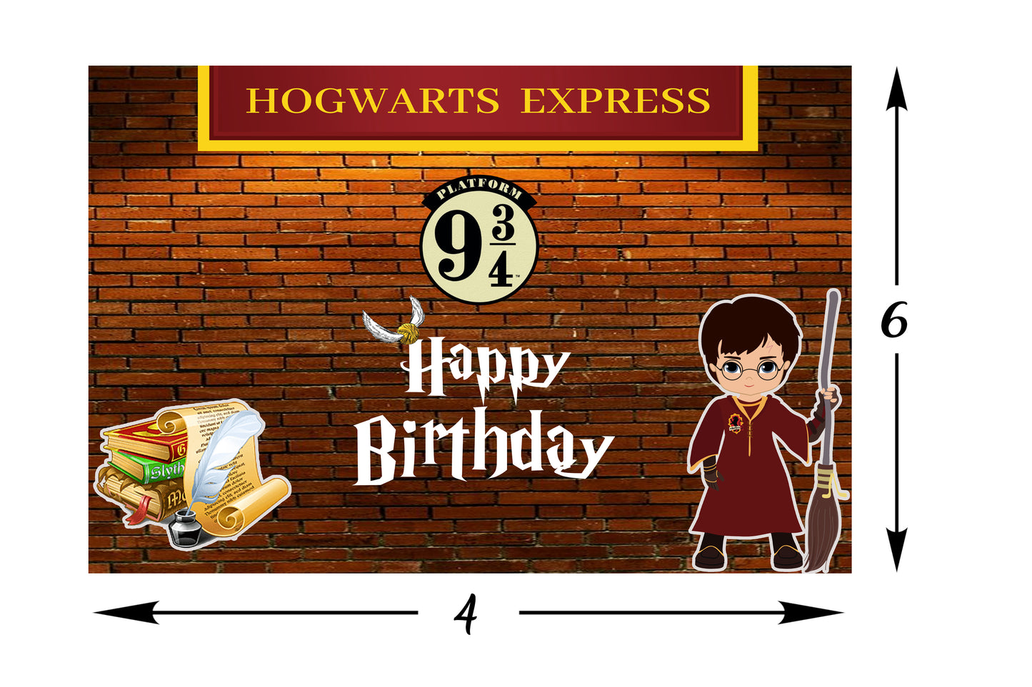 Harry Potter Theme Birthday Party Backdrop