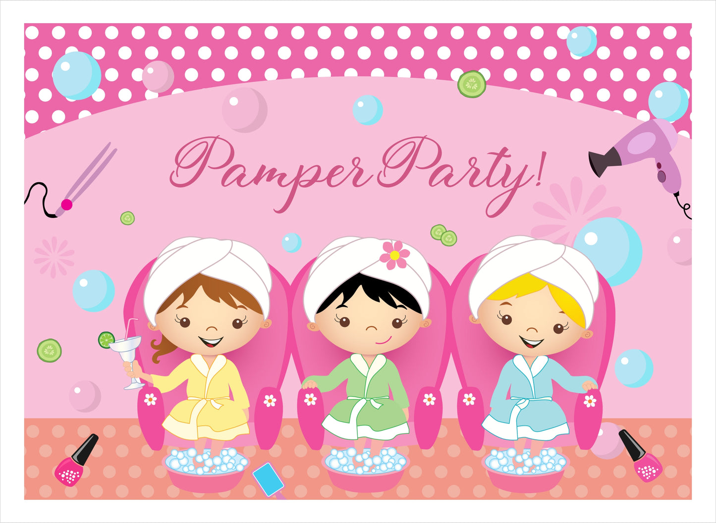 Spa Theme Birthday Party Backdrop