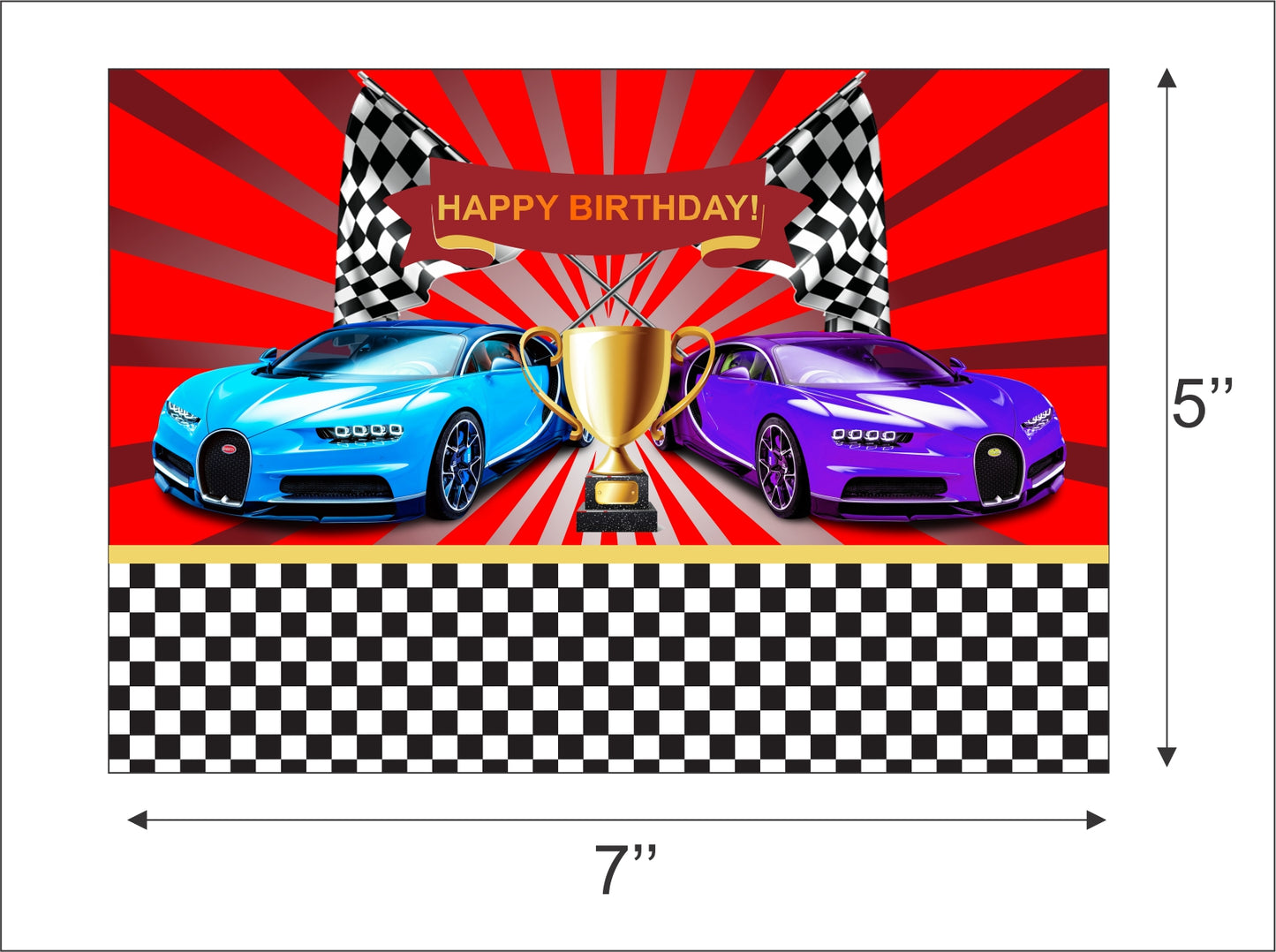 Cars Birthday Party Backdrop