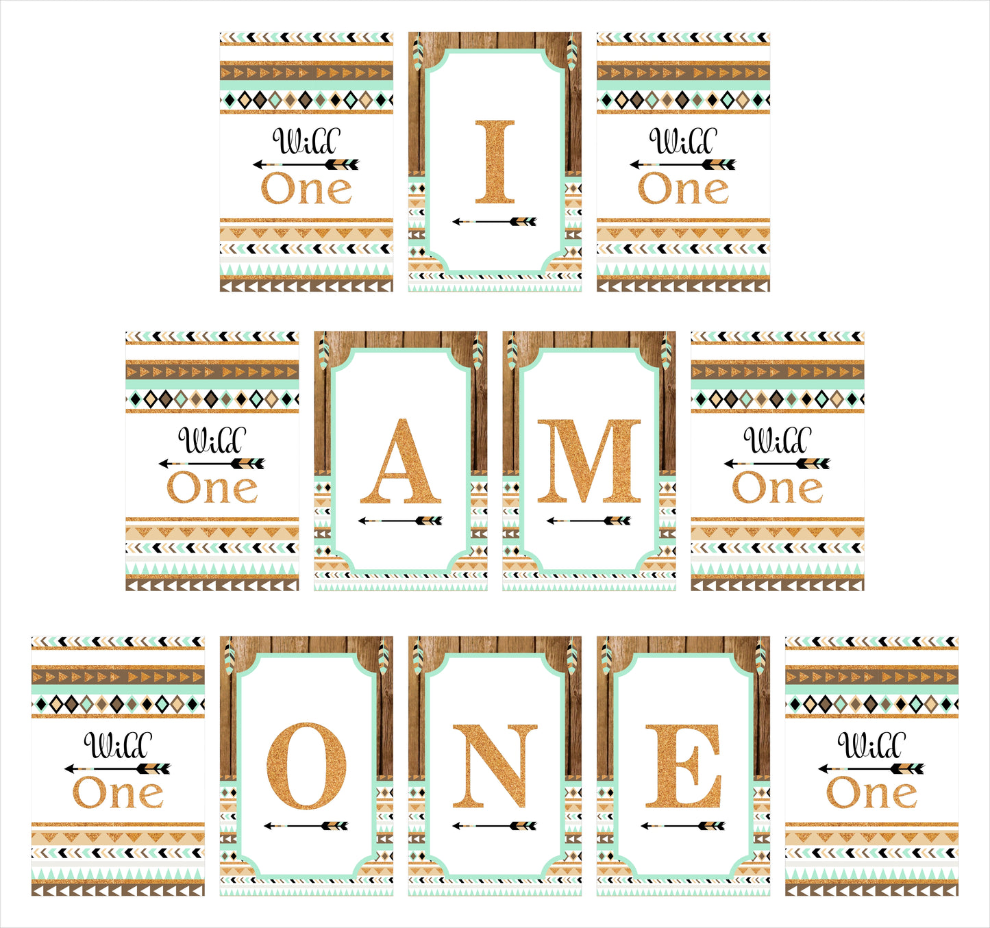 Wild One Birthday Party Banner for Decoration