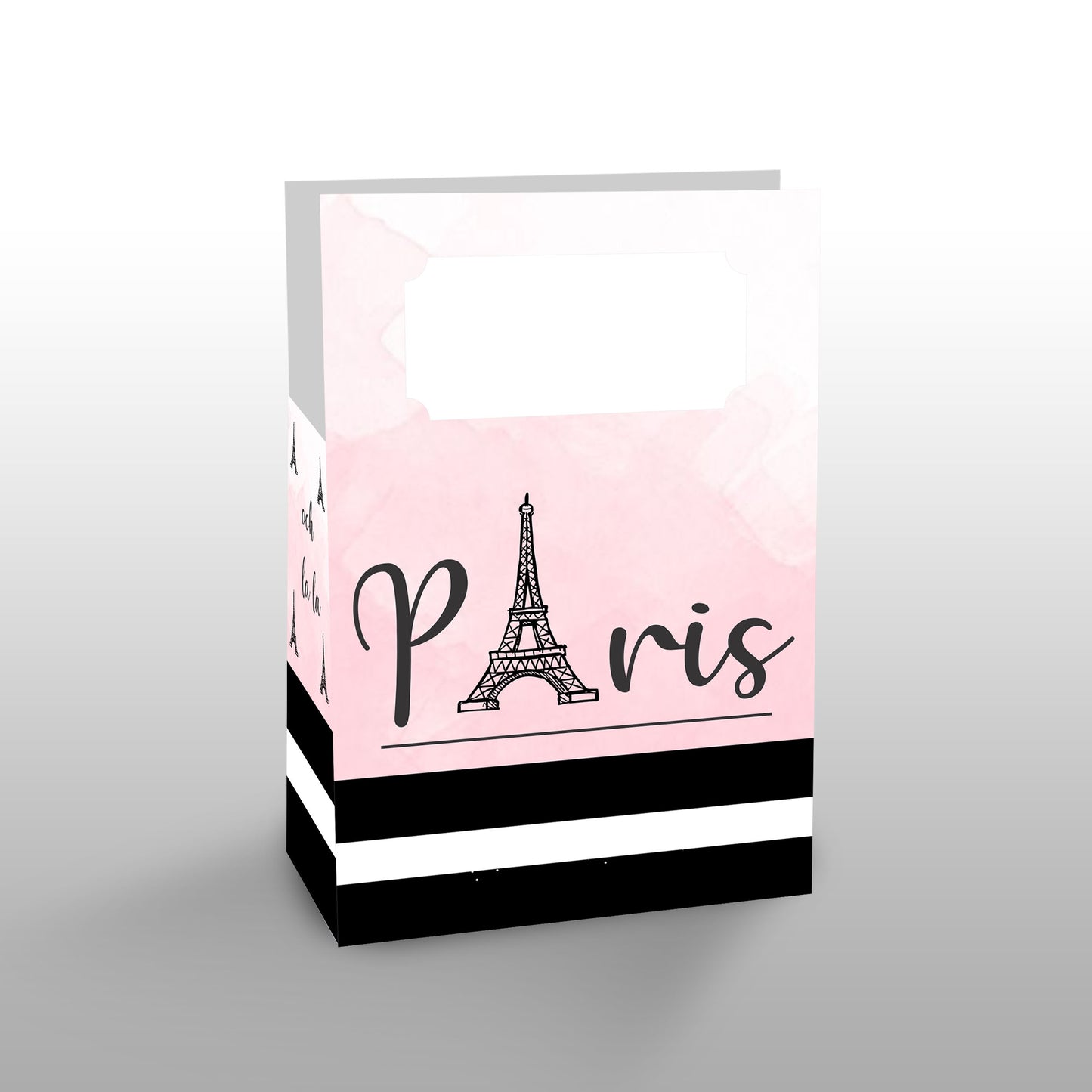 Oh La La - It'S Paris Theme Favor Box/Return Gift Bag (Pack Of 6)