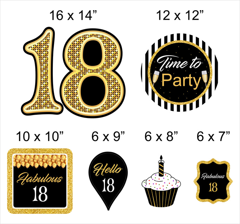 18th Birthday Party Cutouts 