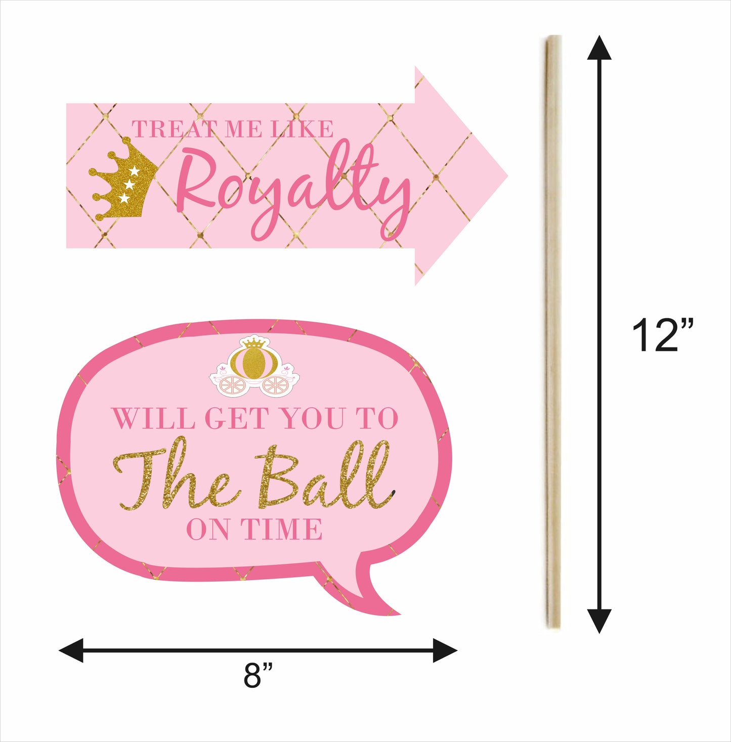 Princess Birthday Party Photo Booth Props Kit