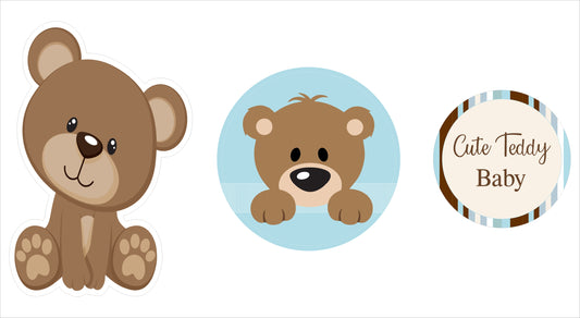 Baby Boy Cute Teddy- Table Top For Welcome Baby Boy Decoration