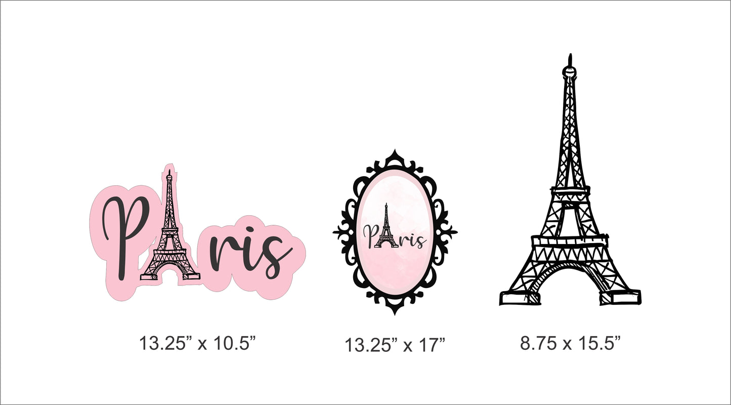 Oh La La Paris Theme Birthday Party Cutouts