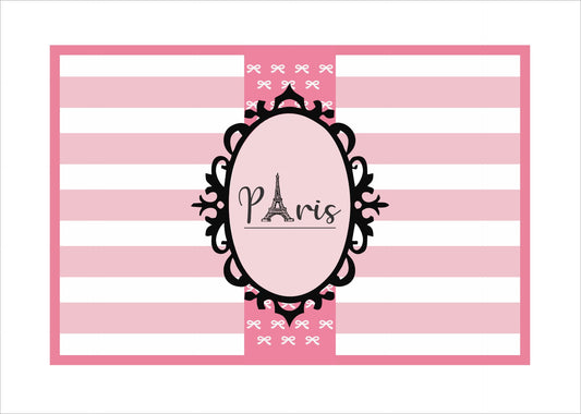 Oh La La Paris Theme Birthday Table Mats for Decoration