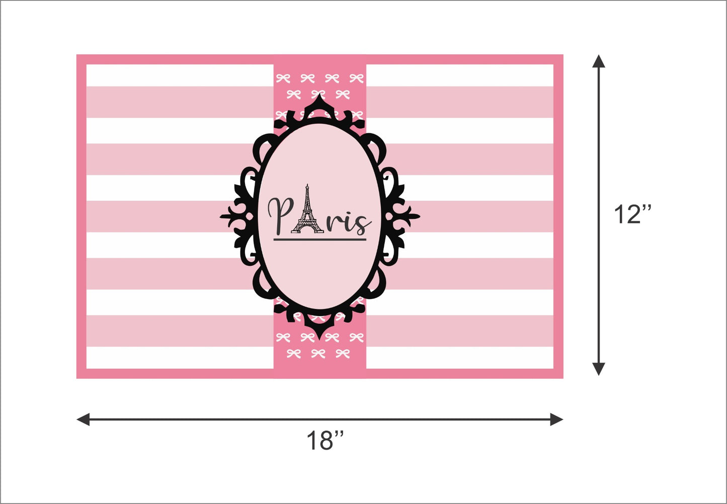 Oh La La Paris Theme Birthday Table Mats for Decoration