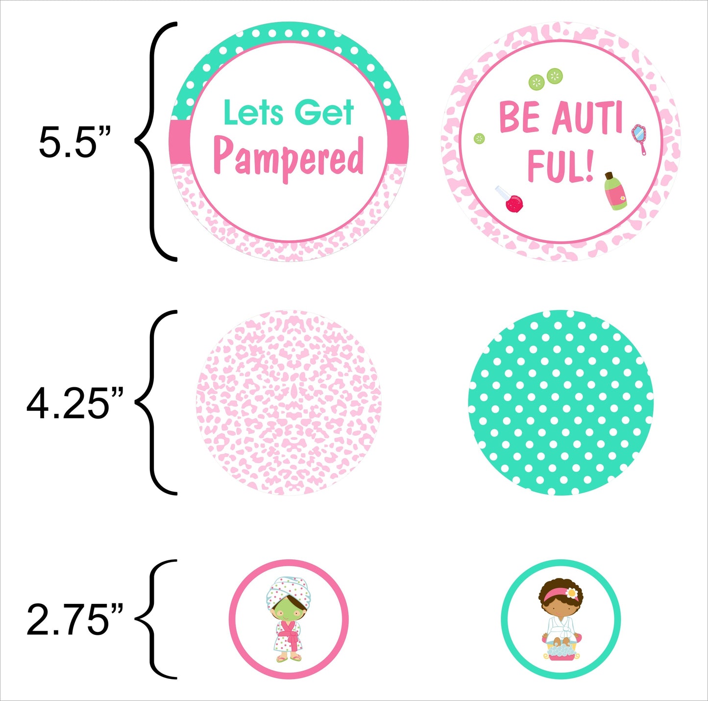 Spa Theme Birthday Party Table Confetti for Decoration