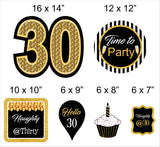 30th Birthday Party Cutouts 