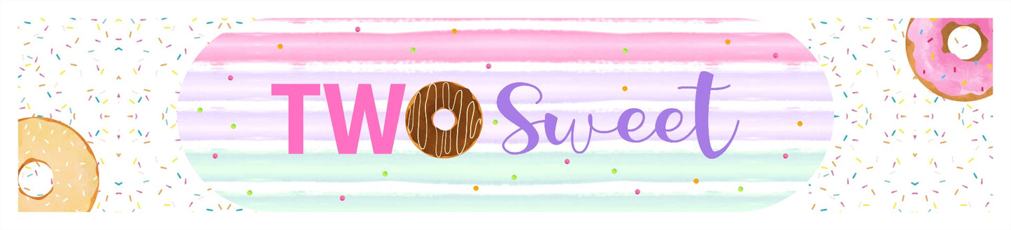 Two Sweet Theme Birthday Party Long Banner for Decoration