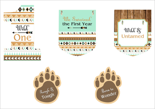 Wild One Birthday Party Cake Topper /Cake Decoration Kit