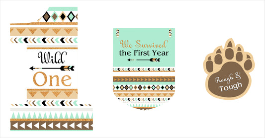 Wild One Birthday Party Table Toppers for Decoration