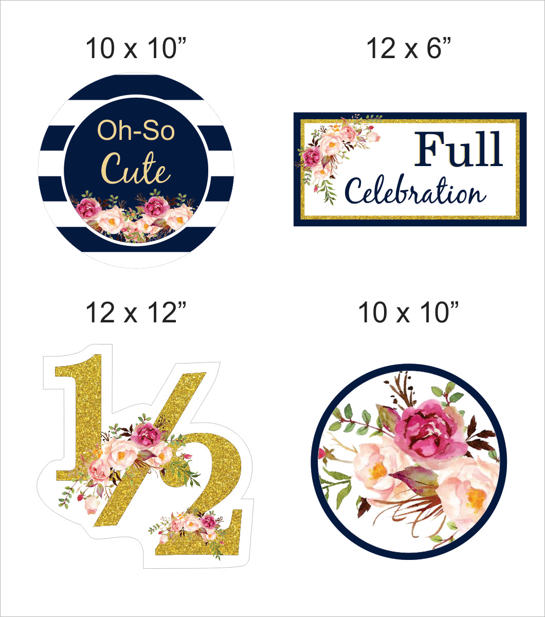 Half Birthday Cutout Pack For Boys Birthday Decoration