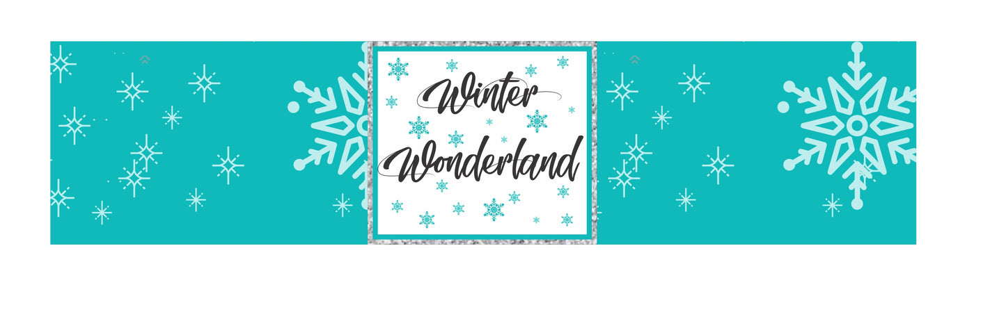 Winter Wonderland Theme Water Bottle Labels