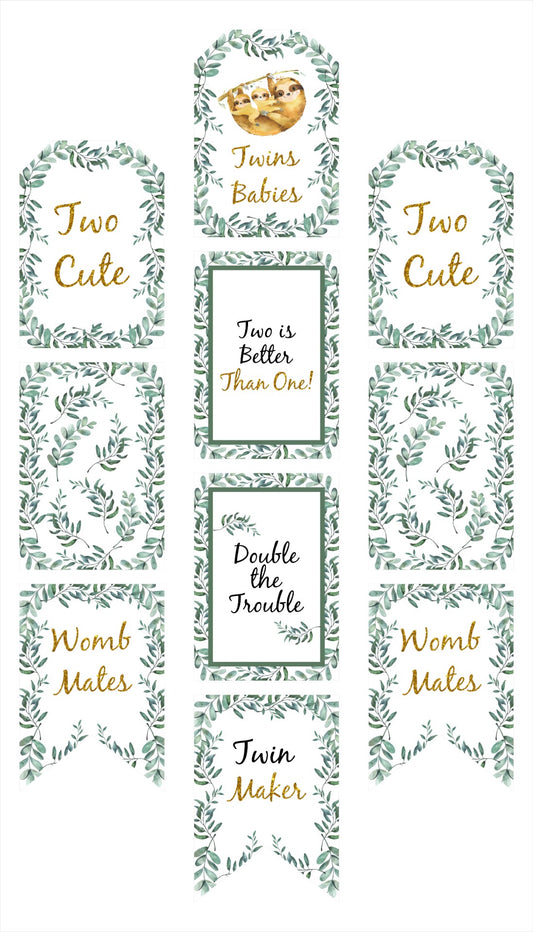 Twins Baby Theme Birthday Party Theme Hanging Set for Decoration