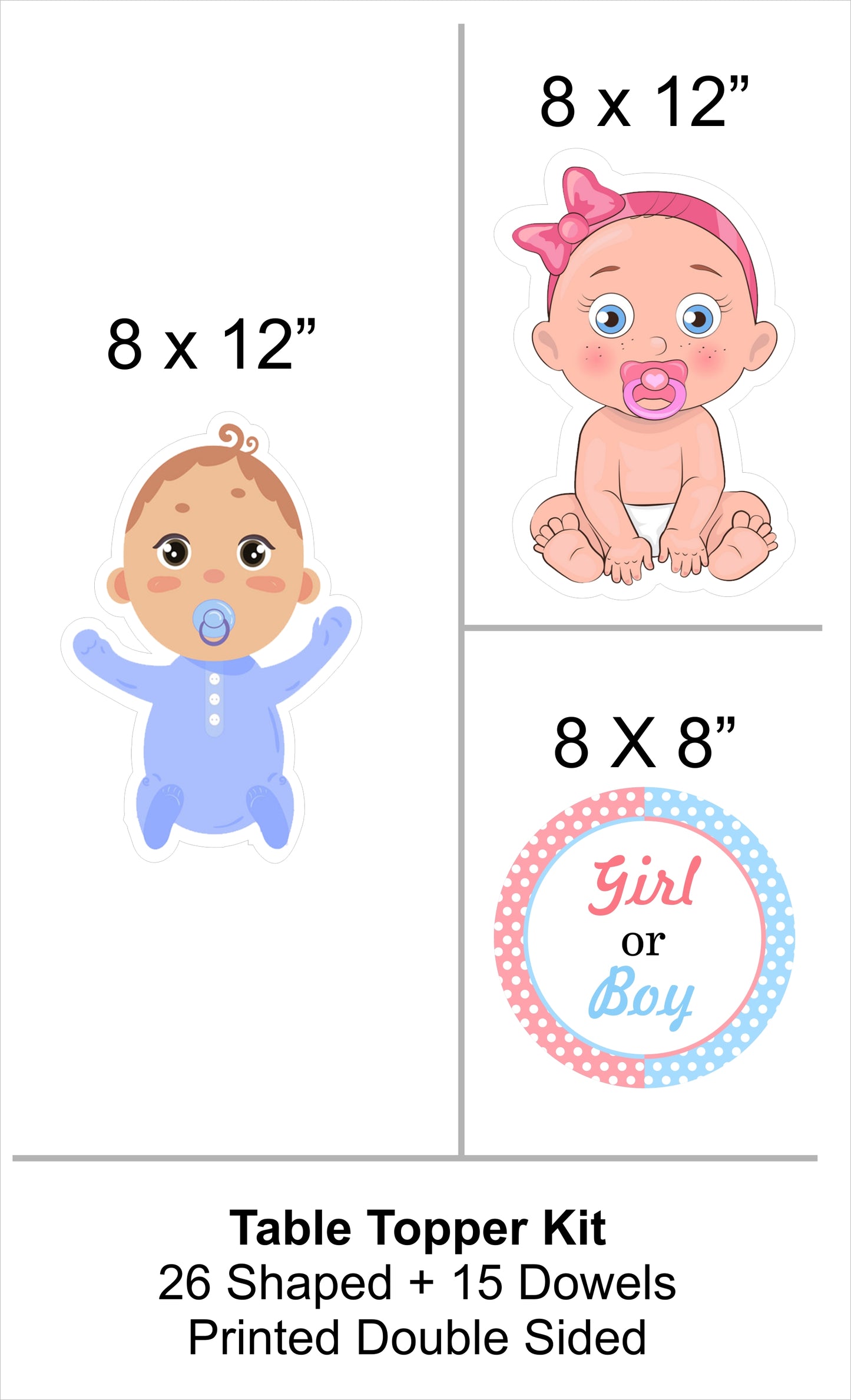 Baby Shower Party Table Toppers for Decoration