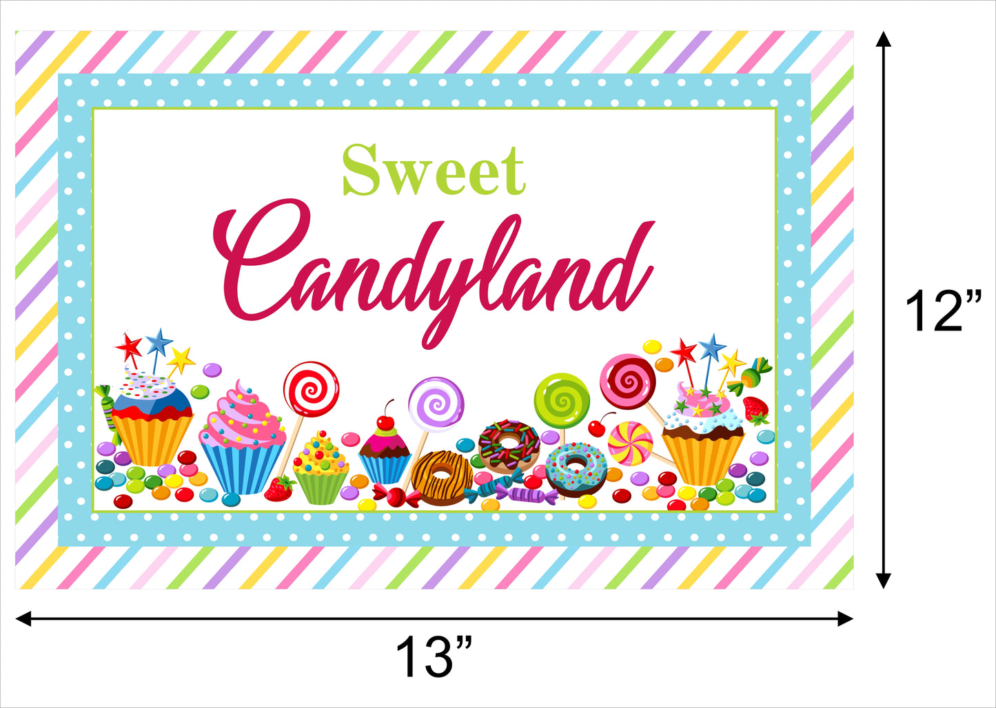 Candy Land Theme Candy Land Table Mats for Decoration