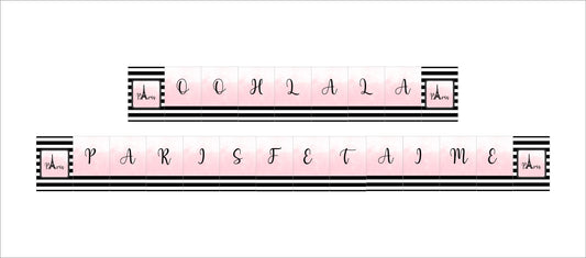Oh La La Paris Theme Birthday Paper Door Banner for Wall Decoration