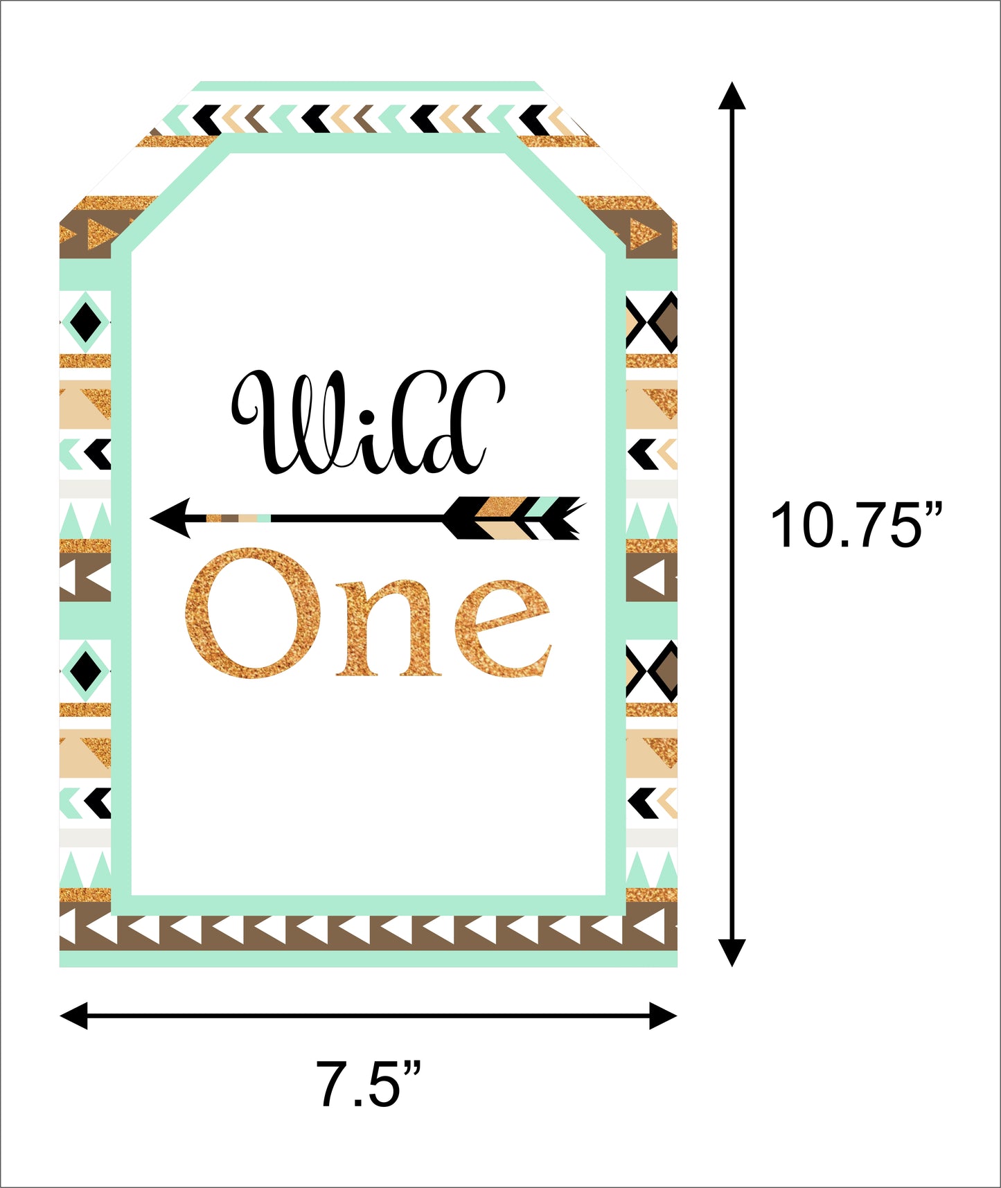 Wild One Birthday Paper Door Banner for Wall Decoration
